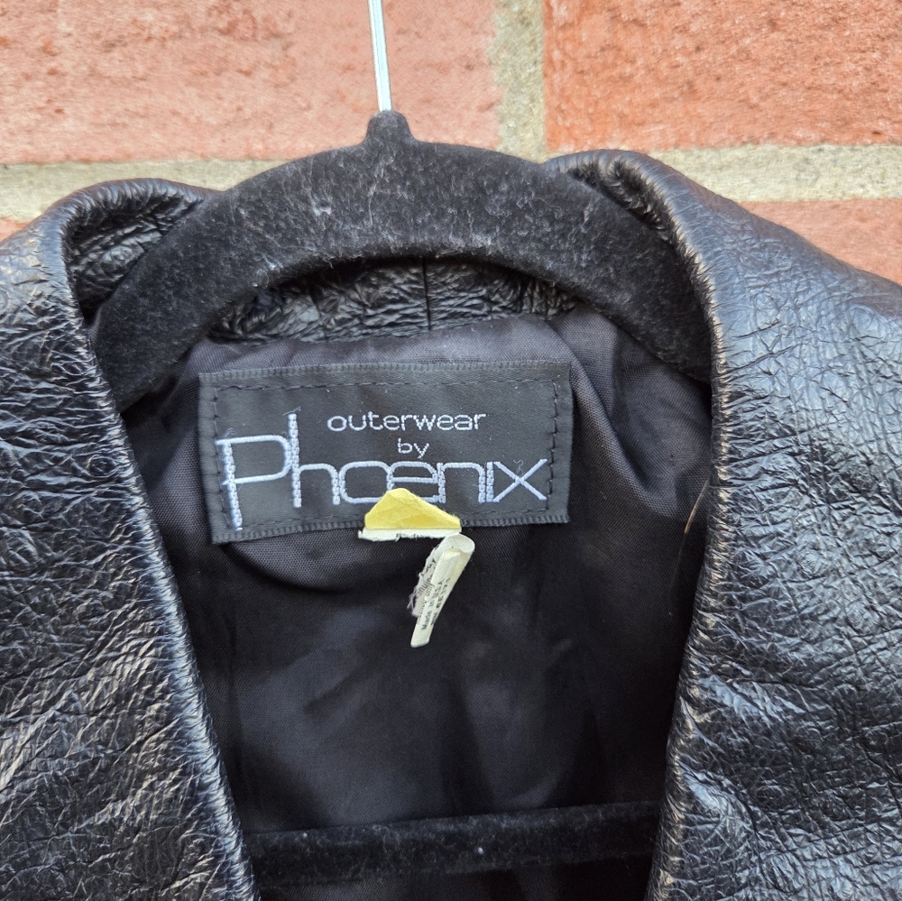 Outerwear By Phoenix Suede Fringed Ostrich Print Leather Vintage Women's Jacket - Picture 6 of 8